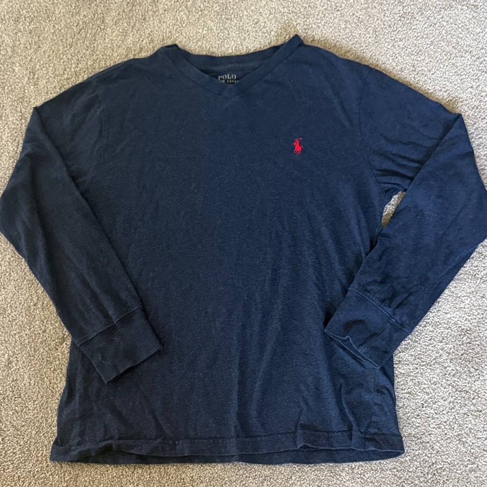 Polo by Ralph Lauren Dark Blue V-Neck Shirt